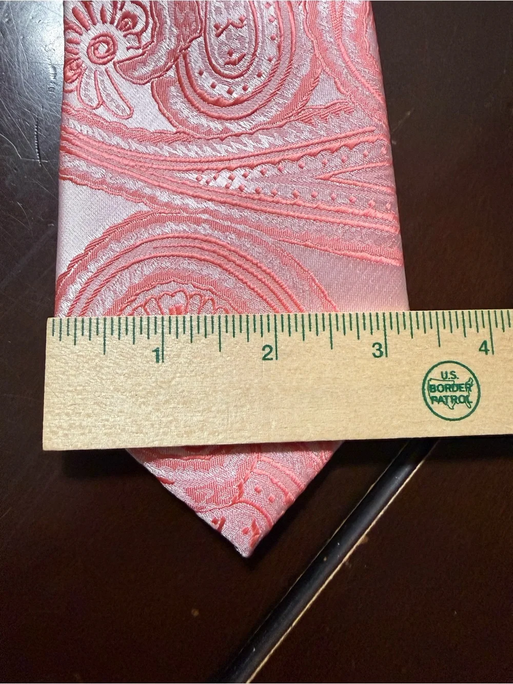 Three-Piece Men's Tie Set - Gray, Gold, Coral Pink